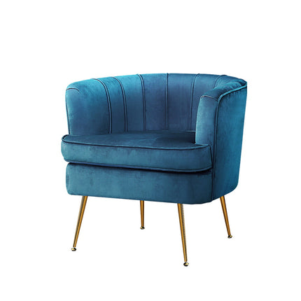 Artiss Armchair Velvet Blue Norvia.
