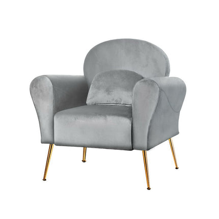Artiss Armchair Green Velvet Caroline.