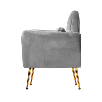 Artiss Armchair Green Velvet Caroline.