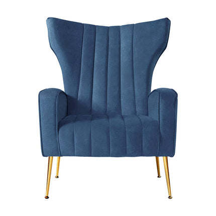 Artiss Armchair Navy Velvet Kate.