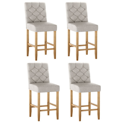 Artiss 4x Bar Stools Linen Upholstered Chairs.