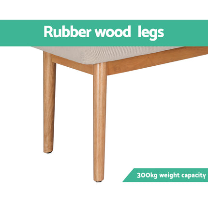 Artiss Dining Bench Upholstery Seat Wooden Chair 106cm.