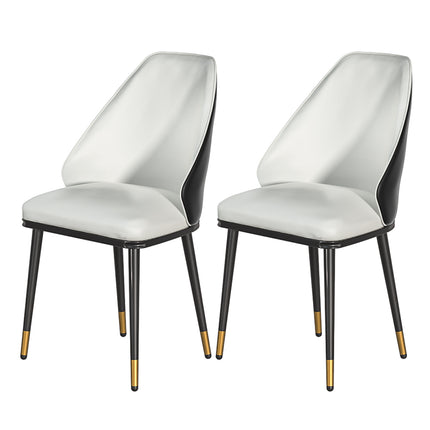 Artiss Dining Chairs Set of 2 Leather Seat Beige and Black.