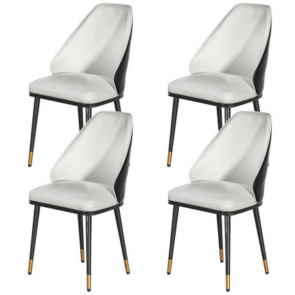 Artiss Dining Chairs Set of 4 Leather Seat Beige and Black.