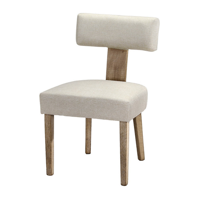 Artiss Dining Chairs Set of 4 Linen Fabric Wooden Beige.