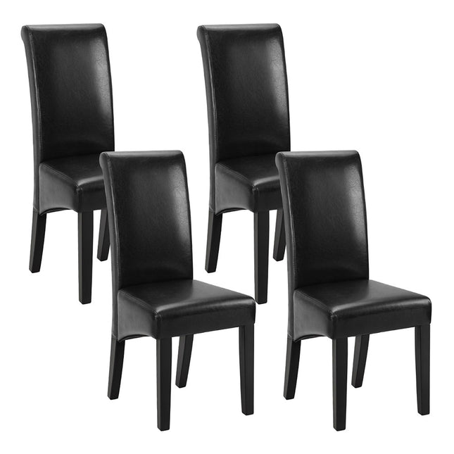 Artiss Dining Chairs Set of 2 Leather Parsons Chair Black.
