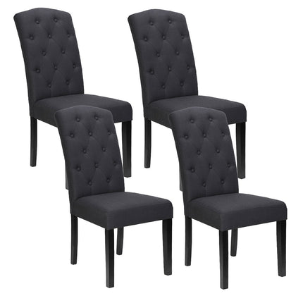 Artiss Dining Chairs Set of 4 Linen Parsons Chair Dark Grey.