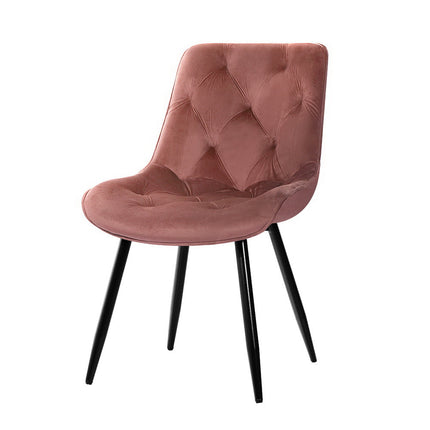 Artiss Dining Chairs Set of 2 PU Leather Plastic Metal White.