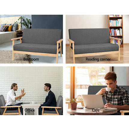 Artiss 2-Seater Sofa Armchair Skane.