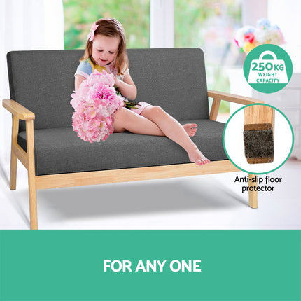 Artiss 2-Seater Sofa Armchair Skane.