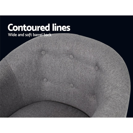 Artiss Armchair Tub Chair Grey Adora.