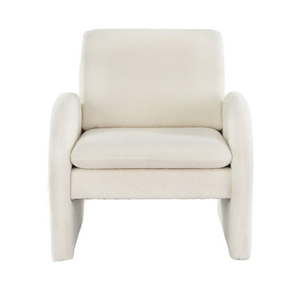 Artiss Armchair Accent Chair Lounge Tub Sofa Couch Curved Arm Seat Boucle White.