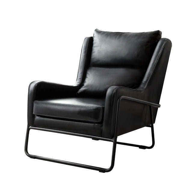 Artiss Armchair Accent Chair PU Leather Wingback Black.
