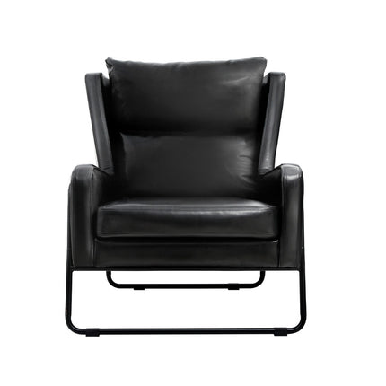 Artiss Armchair Accent Chair PU Leather Wingback Black.