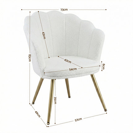 Artiss Armchair Teddy Fleece White Callista.