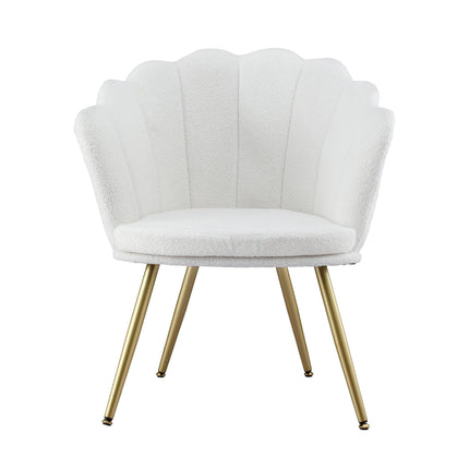 Artiss Armchair Teddy Fleece White Callista.
