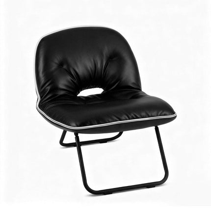 Artiss Foldable Chair 2-In-1 Armchair Lounge Chair Portable Black.