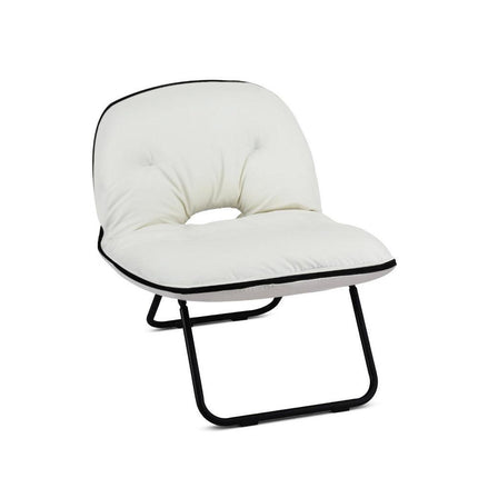 Artiss Foldable Chair 2-In-1 Armchair Lounge Chair Portable White.