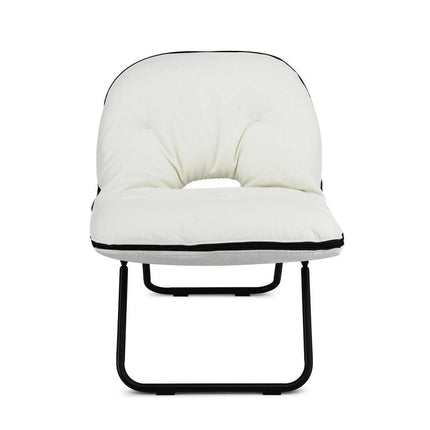 Artiss Foldable Chair 2-In-1 Armchair Lounge Chair Portable White.