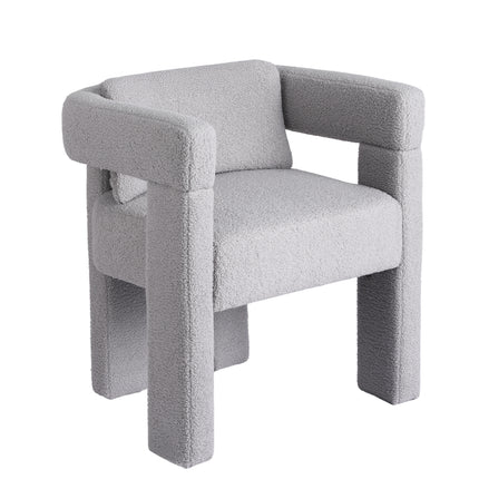 Artiss Armchair Accent Chair Lounge Sofa Couch Boucle Fabric Grey.