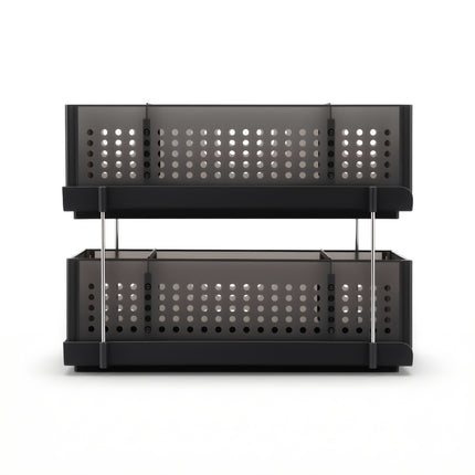 Artiss Under Sink Organizer 2 Tier Pull Out Drawer with Removable Baskets & Divider.