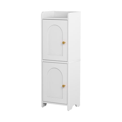 Artiss Bathroom Storage Cabinet 2-Tier Slim Toilet Organizer Adjustable White.