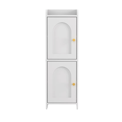 Artiss Bathroom Storage Cabinet 2-Tier Slim Toilet Organizer Adjustable White.