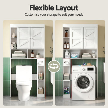 Artiss Bathroom Storage Cabinet Over The Toilet Organiser Laundry Shelf Holder.