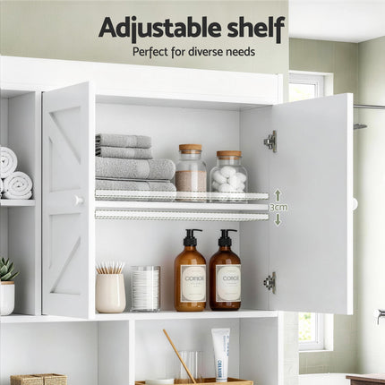 Artiss Bathroom Storage Cabinet Over The Toilet Organiser Laundry Shelf Holder.