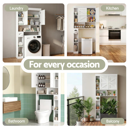 Artiss Bathroom Storage Cabinet Over The Toilet Organiser Laundry Shelf Holder.