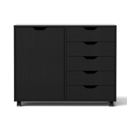 Artiss Mobile Filing Cabinet 5 Drawer with Door Modern Storage Cabinet Printer Stand.