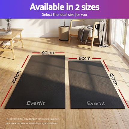 Everfit Exercise Equipment Mat Treadmill Floor Rug Home Gym Bike Fitness Yoga 2M.