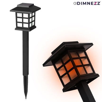 Dimnezz Solar Powered Waterproof LED Stake Lights.