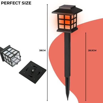 Dimnezz Solar Powered Waterproof LED Stake Lights.
