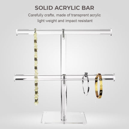 Fashyni Acrylic Jewelry Necklace and Bracelet Stand Organizer.