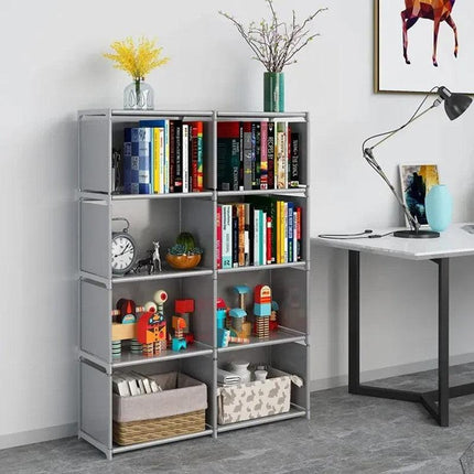 Hivvago 8 Grid Storage Rack Bookshelf Organizer Lightweight Durable Shelf.