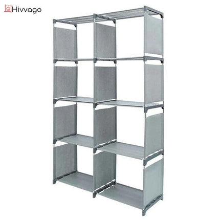 Hivvago 8 Grid Storage Rack Bookshelf Organizer Lightweight Durable Shelf.