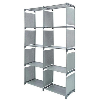Hivvago 8 Grid Storage Rack Bookshelf Organizer Lightweight Durable Shelf.