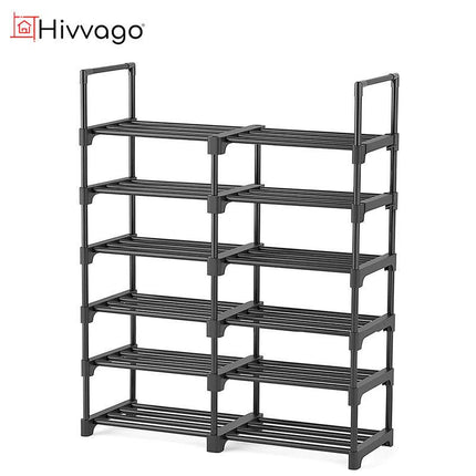 Hivvago 6 Tiers Shoe Rack Storage Organizer Shelf Adjustable Space Saver.