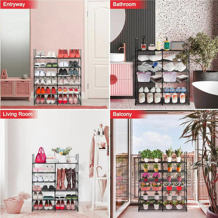 Hivvago 6 Tiers Shoe Rack Storage Organizer Shelf Adjustable Space Saver.