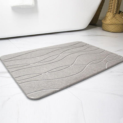 Hivvago Diatomaceous Earth Stone Bath Mat Fast Drying Non Slip Bathroom Mat.