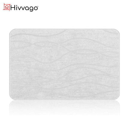 Hivvago Diatomaceous Earth Stone Bath Mat Fast Drying Non Slip Bathroom Mat.
