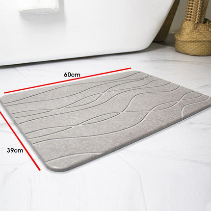 Hivvago Diatomaceous Earth Stone Bath Mat Fast Drying Non Slip Bathroom Mat.