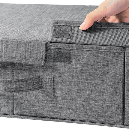 Hivvago Underbed Storage Container – Foldable Box with Lids & Label Pocket.