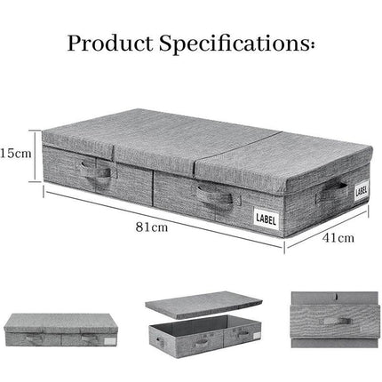 Hivvago Underbed Storage Container – Foldable Box with Lids & Label Pocket.
