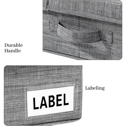 Hivvago Underbed Storage Container – Foldable Box with Lids & Label Pocket.