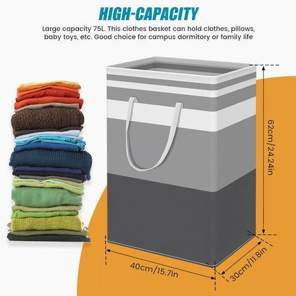 Hivvago 2-Pack Large Waterproof Laundry Baskets with Handles.