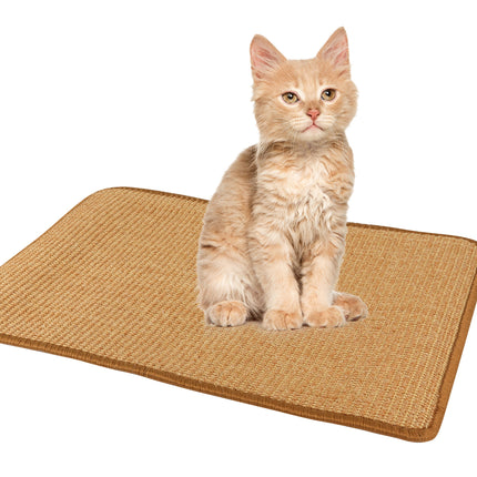 PupLily Natural Sisal Cat Scratch Mat, 40 X 60 CM.