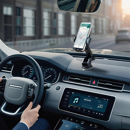 Urbanoki 4 in 1 Car Phone Holder Dashboard Windshield Vent Mount for All Phones - Black.