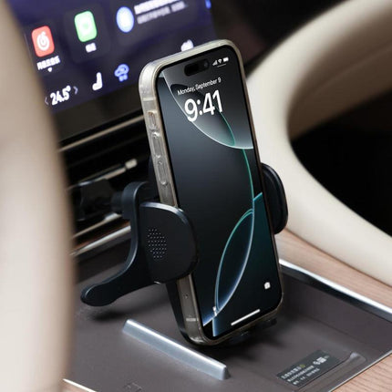 Urbanoki 4 in 1 Car Phone Holder Dashboard Windshield Vent Mount for All Phones - Black.